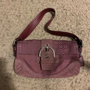 Pinkish purple Coach mini bag